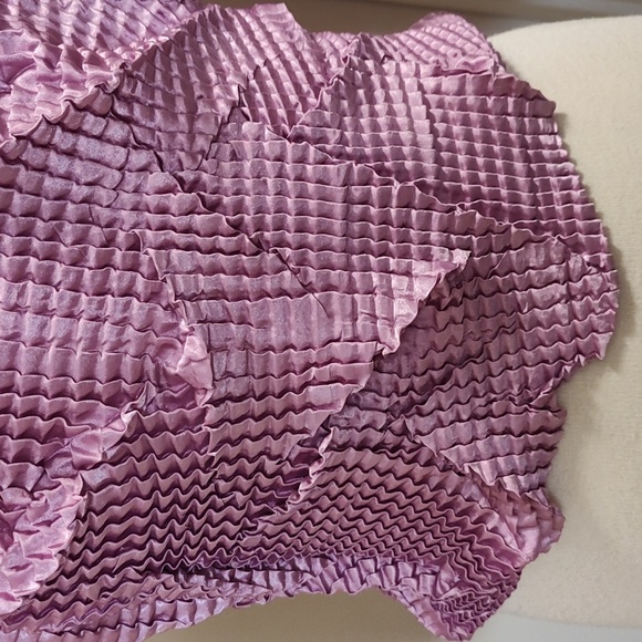 Pile ou Face Paris Pink Crinkle Blouse OS - Picture 5 of 7